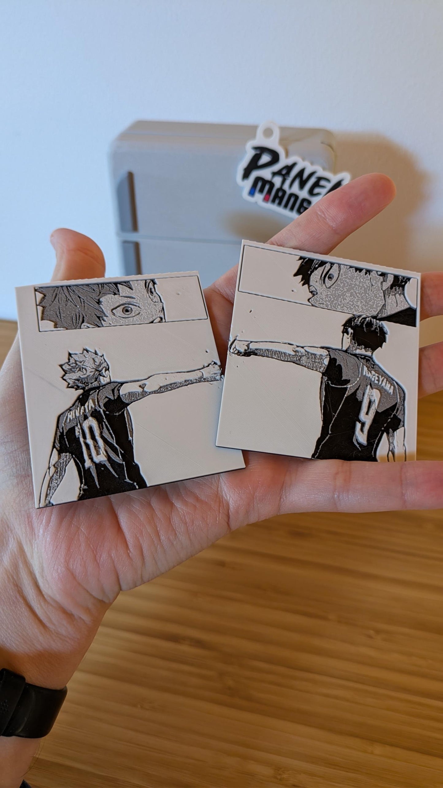 Haikyu!! Magnete - Hinata e Kageyama Doppio pannello 8 x 13 cm Decorazione fatta a mano