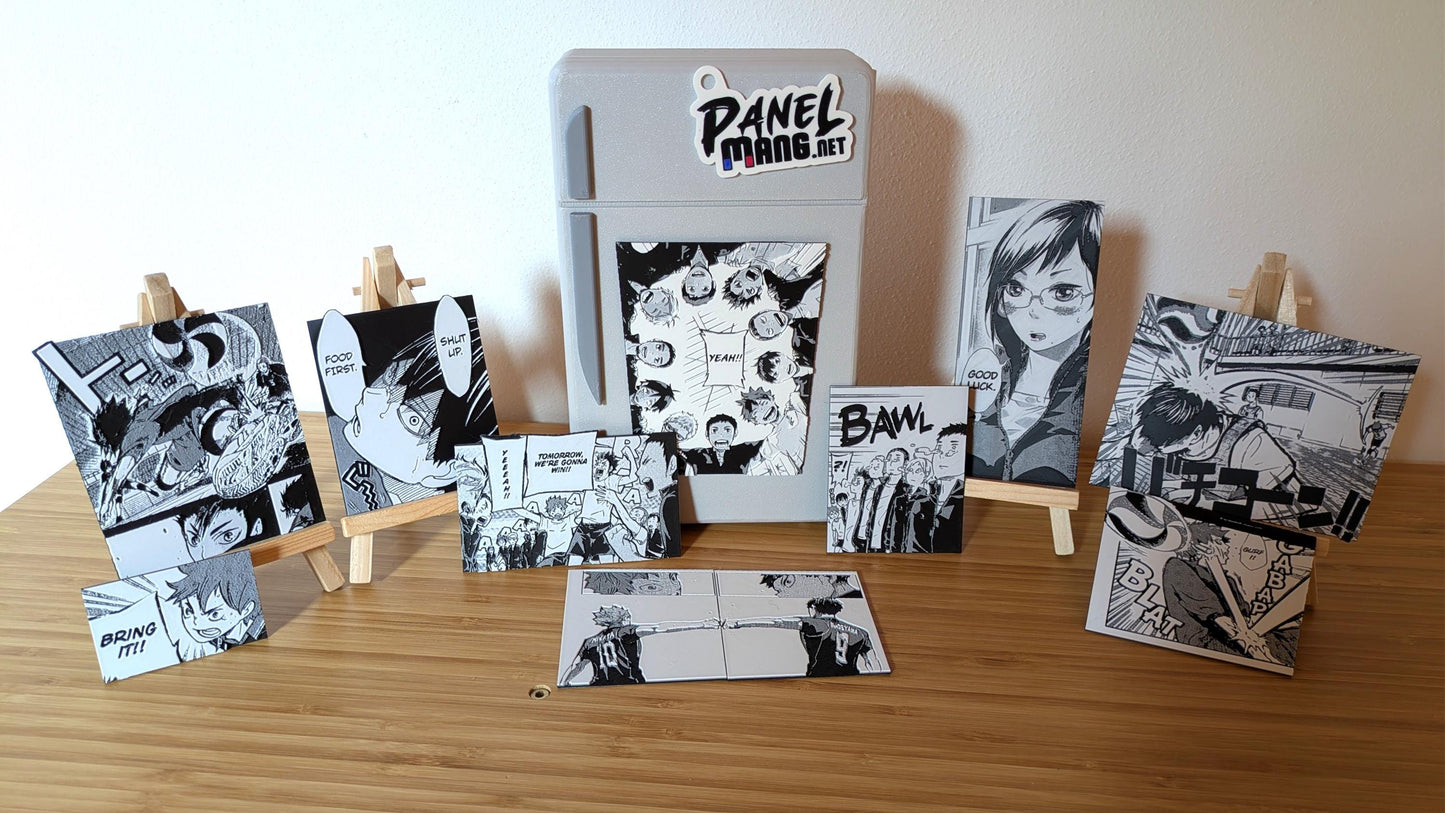Magnete Haikyuu – Squadra Karasuno “Sì!!” Pannello circolare 9x11,5 cm Decoro Manga stampato in 3D