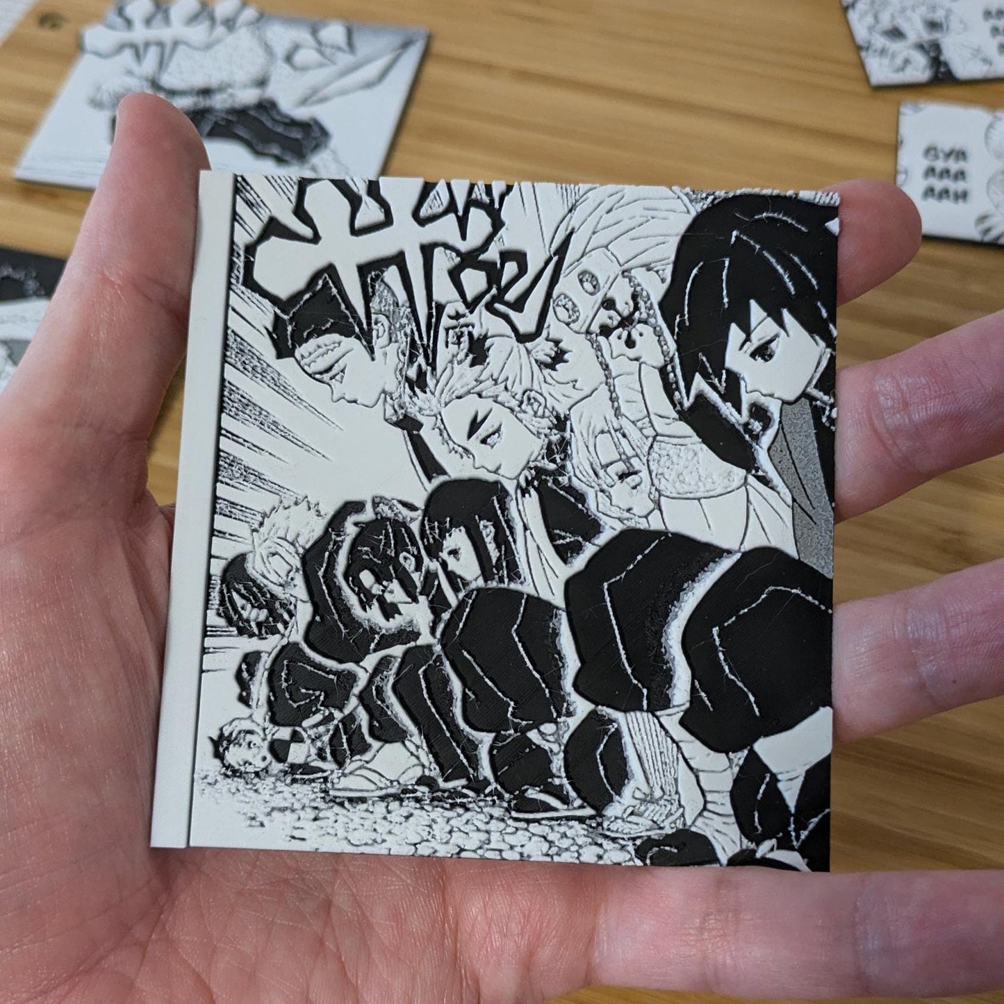 Demon Slayer Hashira Pillars double panel magnet 9x10cm handmade decoration showing all nine pillars characters