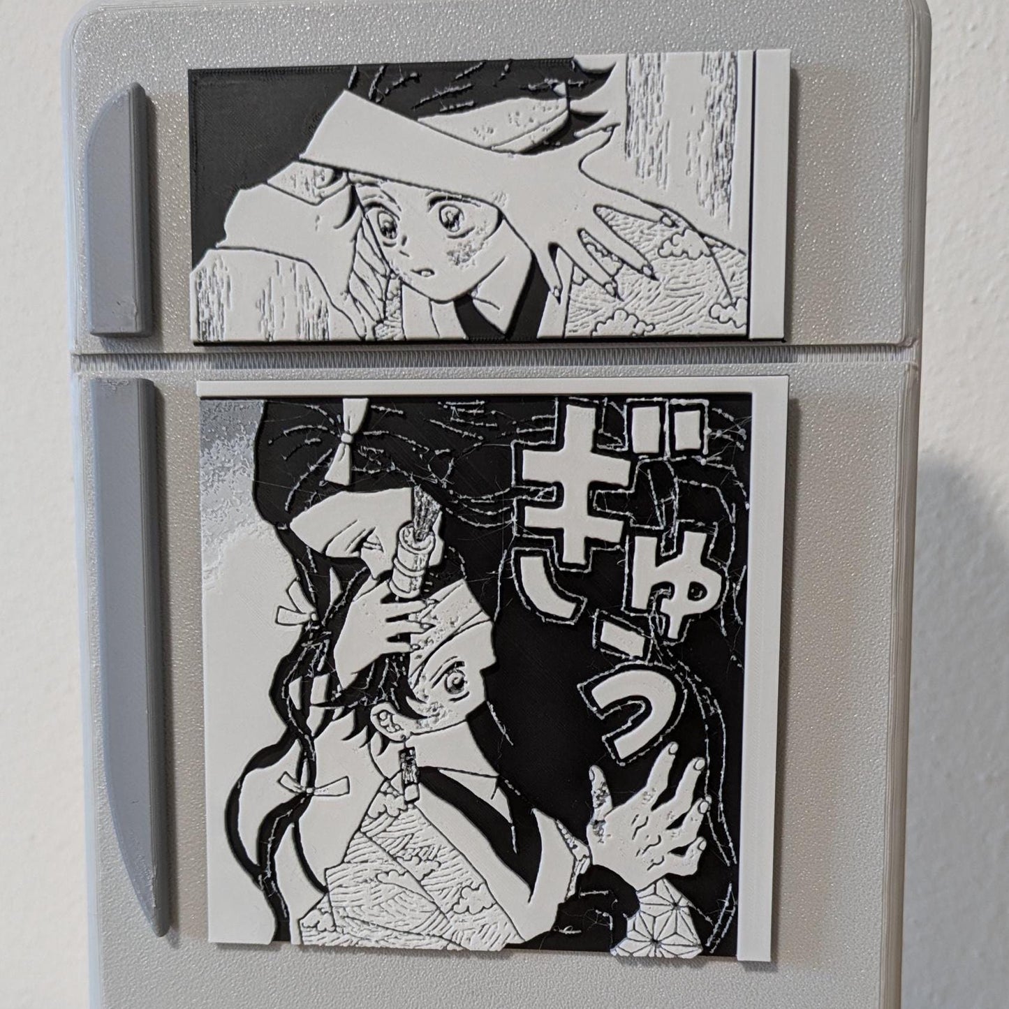 Demon Slayer Kamado siblings magnet - Tanjiro and Nezuko 3D printed decor piece