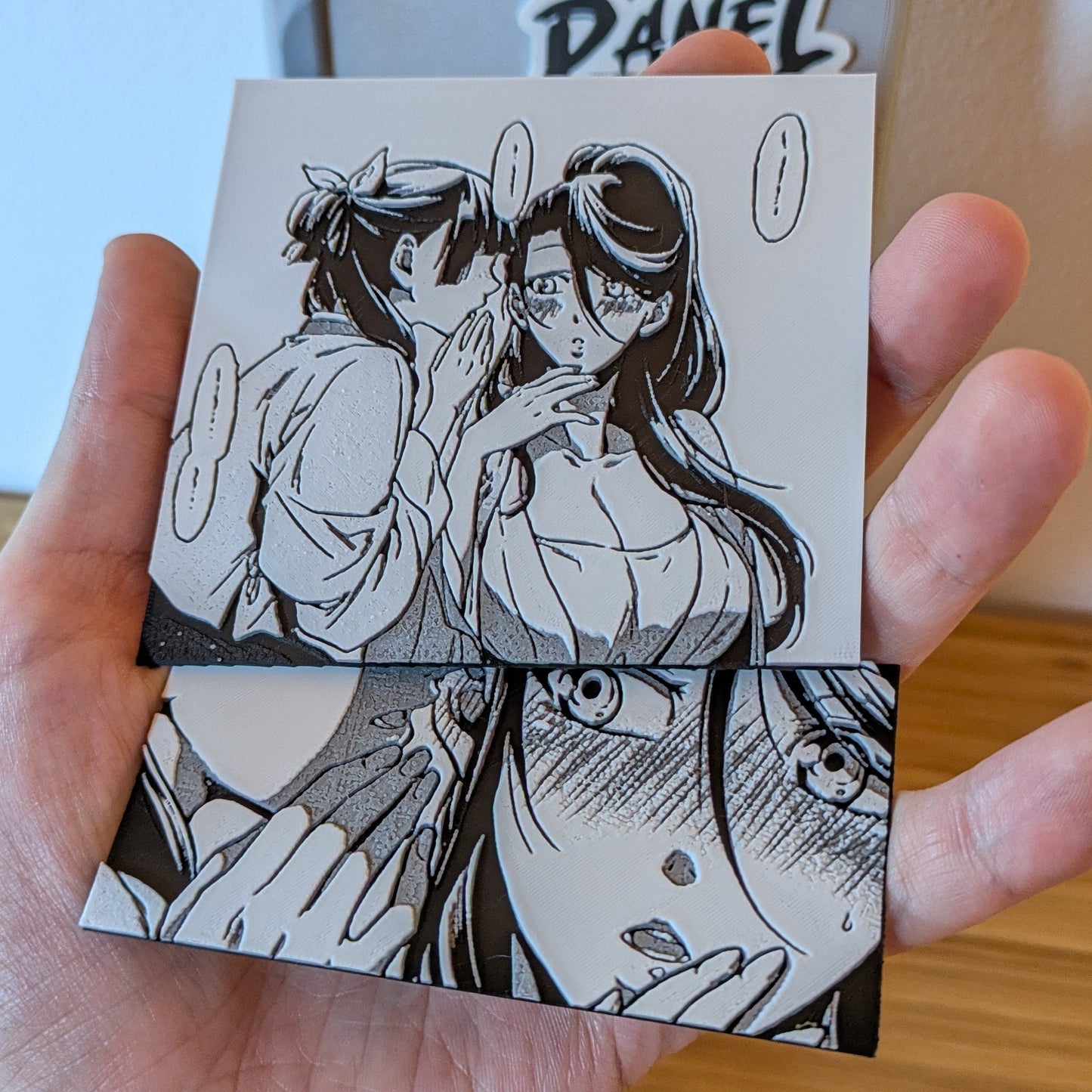 Close-up view of Maomao 3D printed magnet showing detailed character features from Apothecary Diaries