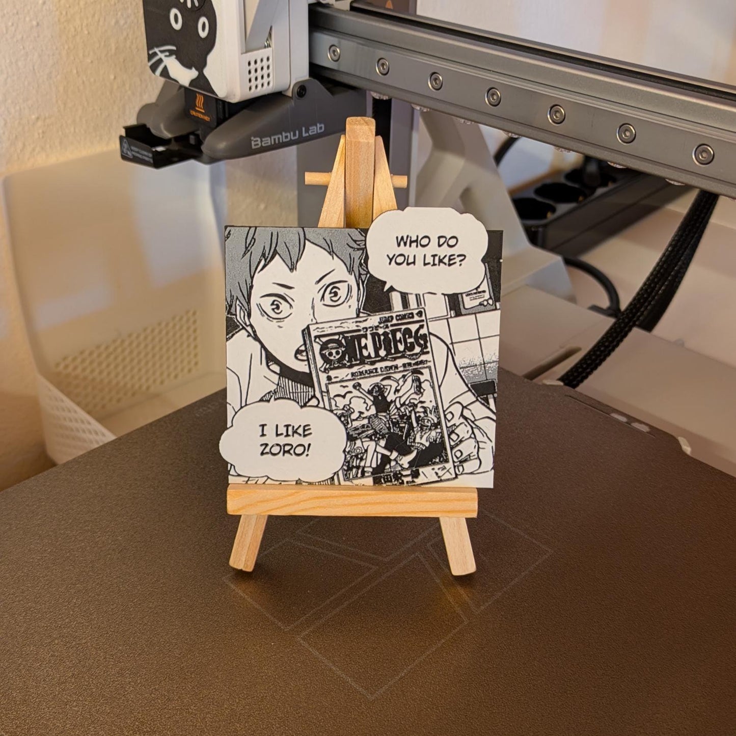 Magnete Haikyuu - Yamaguchi "Chi ti piace? Mi piace Zoro!" Pannello 8 x 9 cm Stampa 3D Decorazione Manga