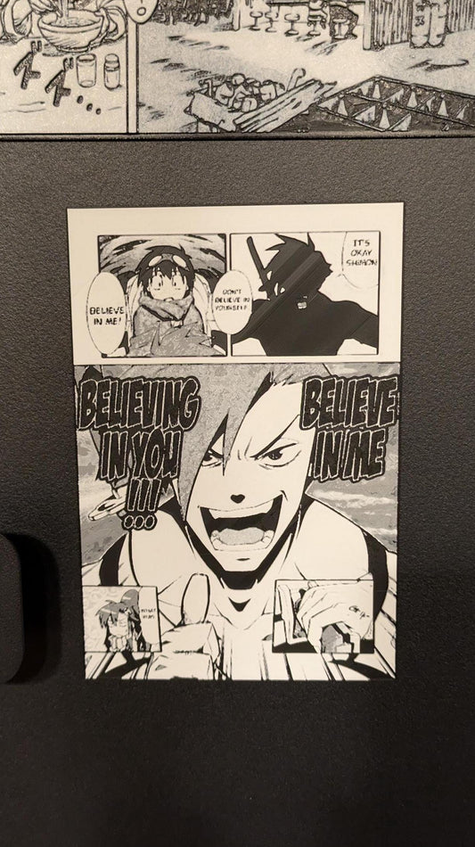 Gurren Lagann Magnet 9 x 13 cm – Kamina & Simon Citazione Motivazionale / Decorazione Frigorifero Anime 3D / Regalo Otaku Fatto a Mano