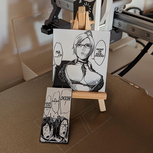 Set di magneti "Prison School" – Meiko "Fronte o Retro, Scegli!" Doppio pannello 11 x 9 cm, decorazione manga stampata in 3D