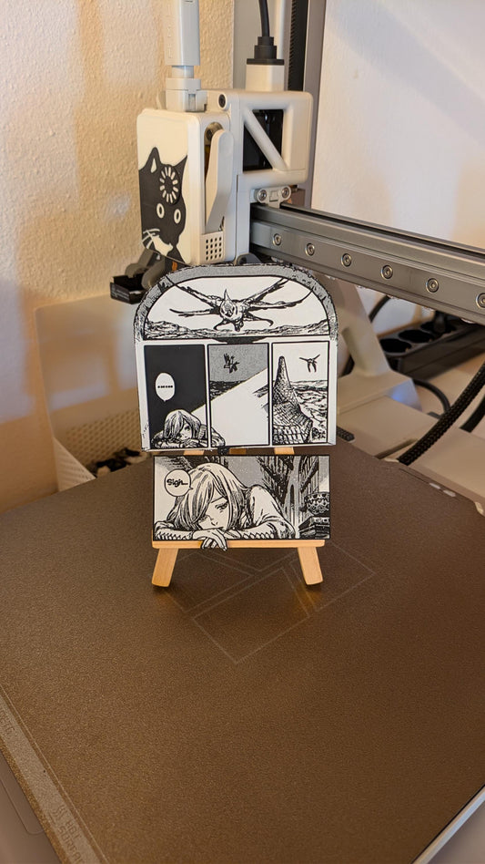 Set di magneti Witch Hat Atelier – Pannello per finestra "Sigh" in due pezzi 9 x 14 cm, decorazione manga stampata in 3D