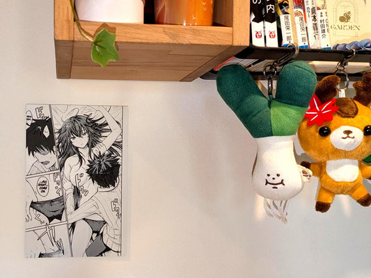 Pannello manga 3D di High School DxD - Scena iconica di Akeno / 15 x 22 cm / Arte murale anime fatta a mano con cavalletto in legno incluso / Decorazione manga Ecchi