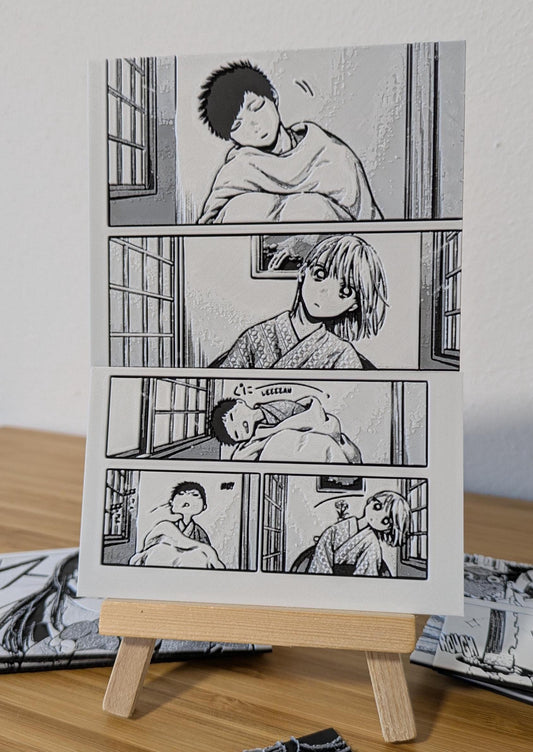 Scatola blu magnetica 9 x 14 cm – Taiki & Chinatsu scena del sonno / Decorazione frigorifero anime 3D / Regalo romantico manga fatto a mano