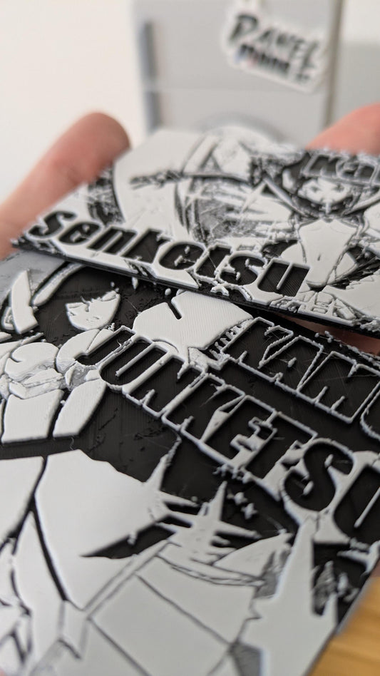 Set di magneti Kill la Kill – Kamui Senketsu e Junketsu / Pannello Manga Ryuko e Satsuki / Regalo Otaku stampato in 3D
