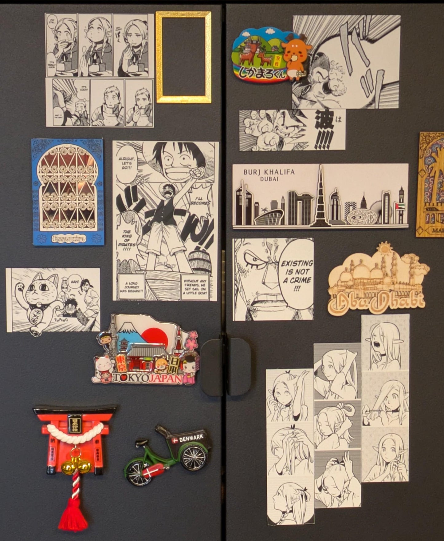 Magnete One Piece – Luffy “Re dei Pirati” Manga Panel 9x13,5 cm Decorazione 3D fatta a mano