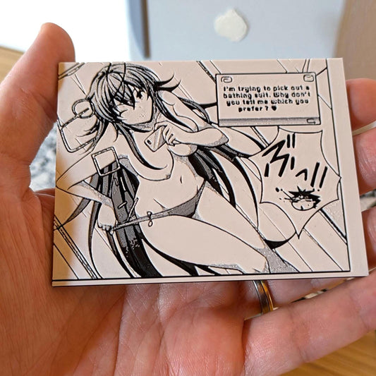 Magnete High School DxD – Rias Gremory “Presidente del Club Occulto” Pannello 9 x 7 cm Decorazione manga stampata in 3D