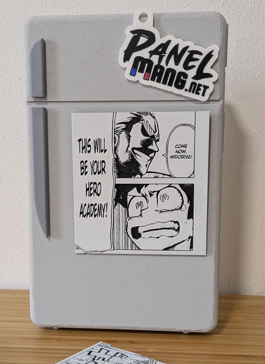 My Hero Academia Magnete 9 x 10 cm / Pannello All Might e Deku in 3D / Decorazione per frigorifero con citazione manga