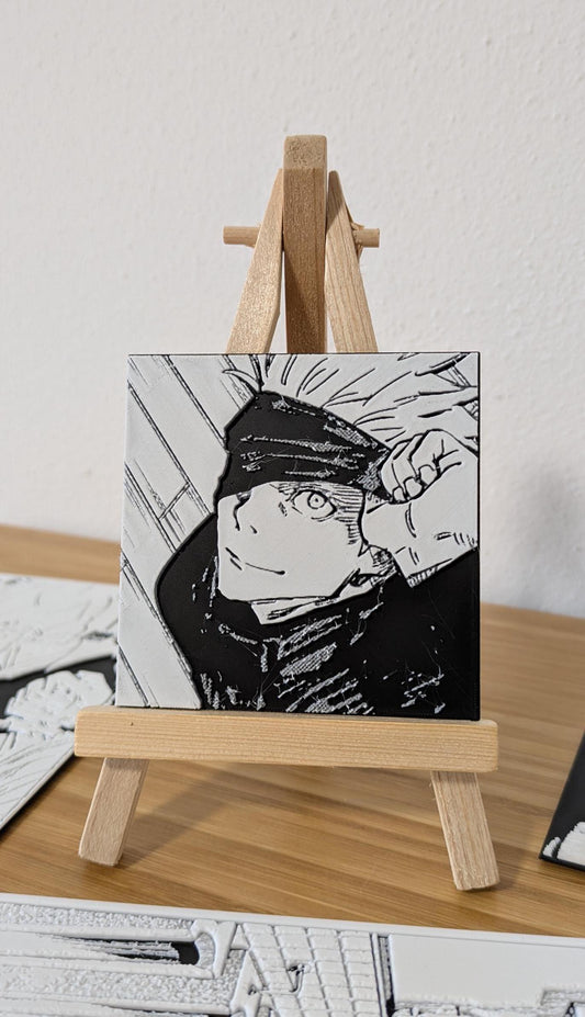 Magnete Jujutsu Kaisen - Pannello Satoru Gojo 7 x 7 cm Decorazione fatta a mano
