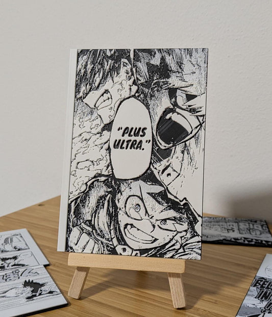 Plus Ultra Magnet 10 x 15 cm – Deku Bakugo Todoroki / My Hero Academia Pannello Manga 3D / Otaku Regalo Fatto a Mano