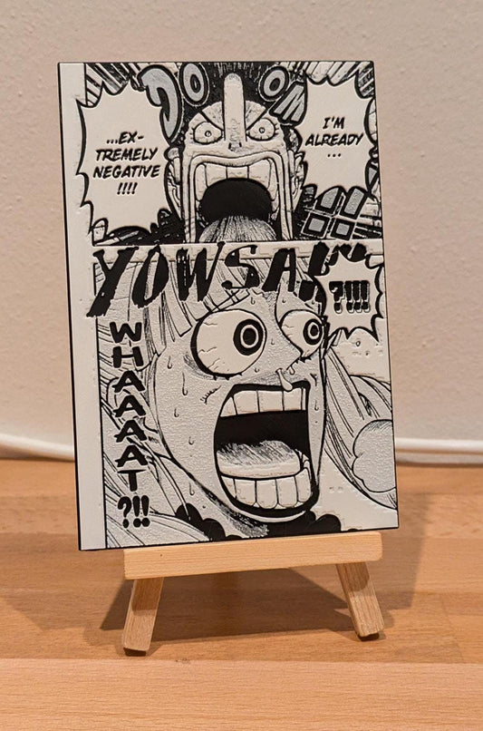 Magnete One Piece - Usopp & Perona "Extremely Negative" Pannello 3D 9 x 13 cm Decorazione fatta a mano