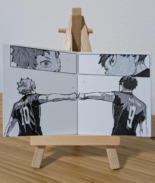 Haikyu!! Magnete - Hinata e Kageyama Doppio pannello 8 x 13 cm Decorazione fatta a mano