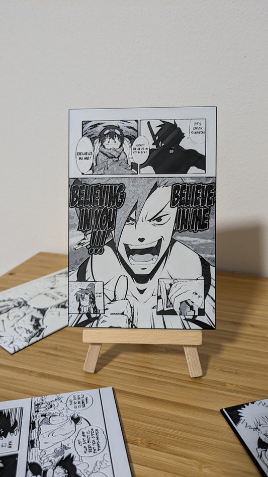 Gurren Lagann Magnet 9 x 13 cm – Kamina & Simon Citazione Motivazionale / Decorazione Frigorifero Anime 3D / Regalo Otaku Fatto a Mano