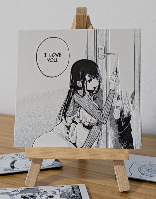 Magnete Oshi no Ko – Ai "Ti amo" Pannello 10x9,5 cm Decorazione 3D fatta a mano