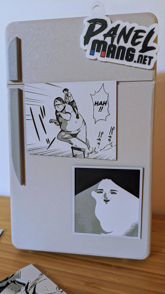 Set di magneti "Prison School" - Doppio pannello "Hurdle Jump & Meme Face" 8 x 13 cm, stampa 3D, decorazione manga