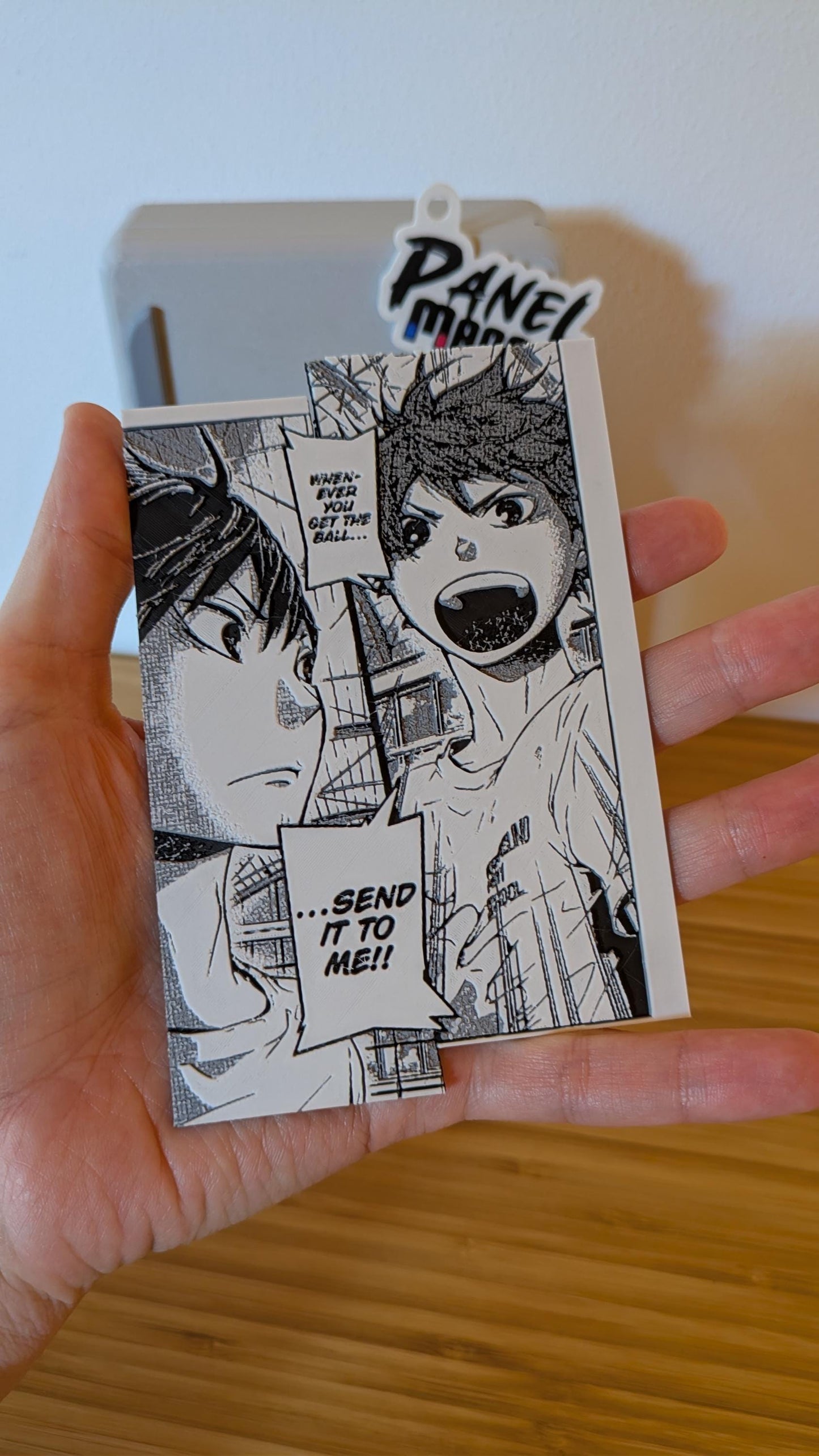Magnete Haikyuu – Hinata e Kageyama “Inviamelo!” Pannello 9x13,5 cm Stampa 3D Manga Decor