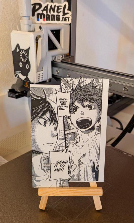 Magnete Haikyuu – Hinata e Kageyama “Inviamelo!” Pannello 9x13,5 cm Stampa 3D Manga Decor