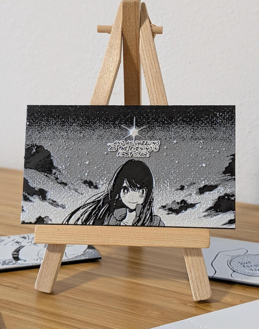 Magnete Oshi no Ko – Pannello Kana Arima “Evening Star” 10 x 6 cm Decorazione 3D fatta a mano