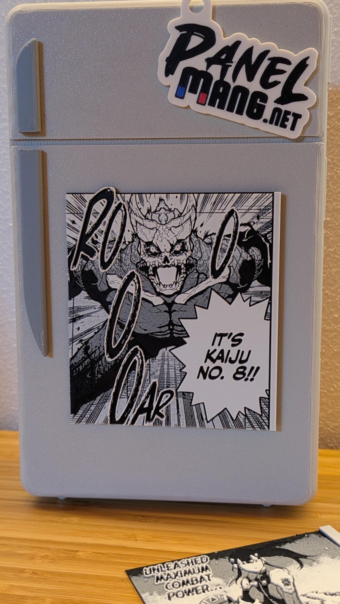 Kaiju No. 8 magnet displayed on refrigerator - anime home decor