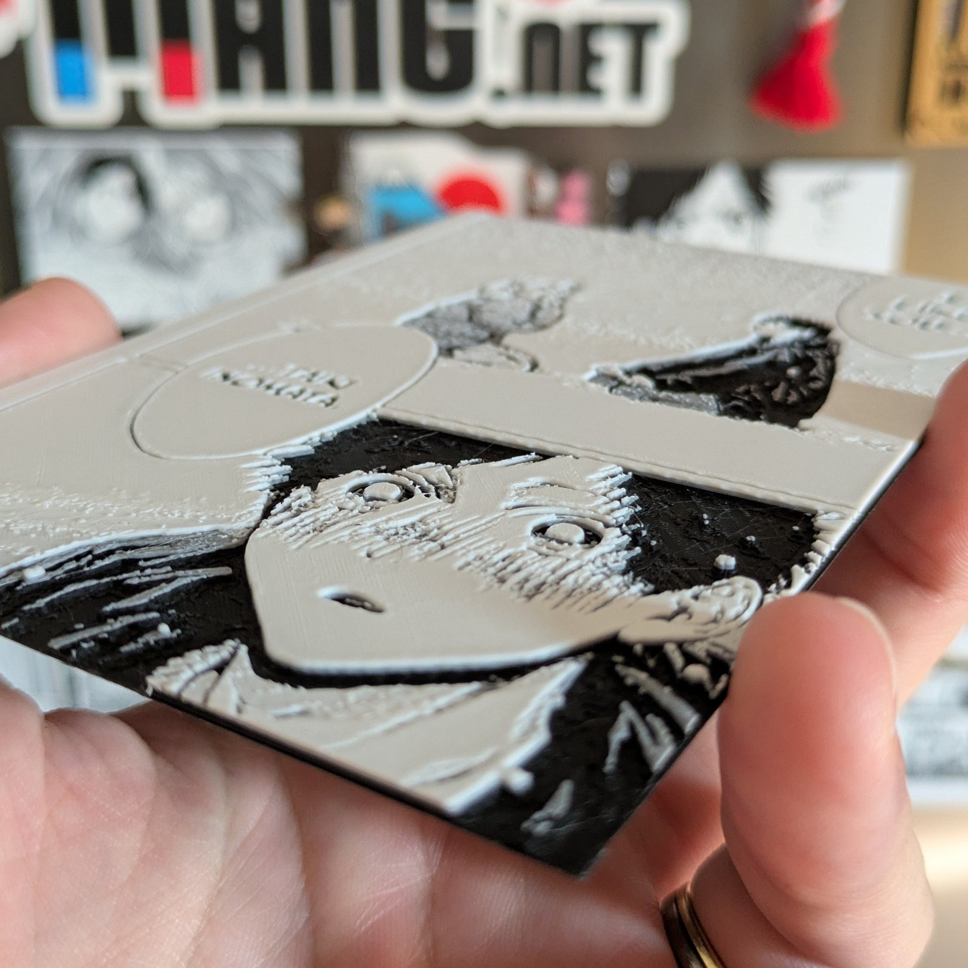 Close-up view of Blue Box magnet showing detailed Taiki and Chinatsu romantic confession scene