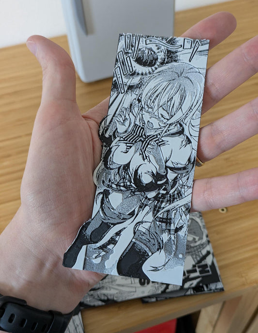 Erina Nakiri 3D printed magnet from Food Wars Shokugeki no Soma, tasting panel design, 14x5.5cm (5.5x2.2in) handmade manga art