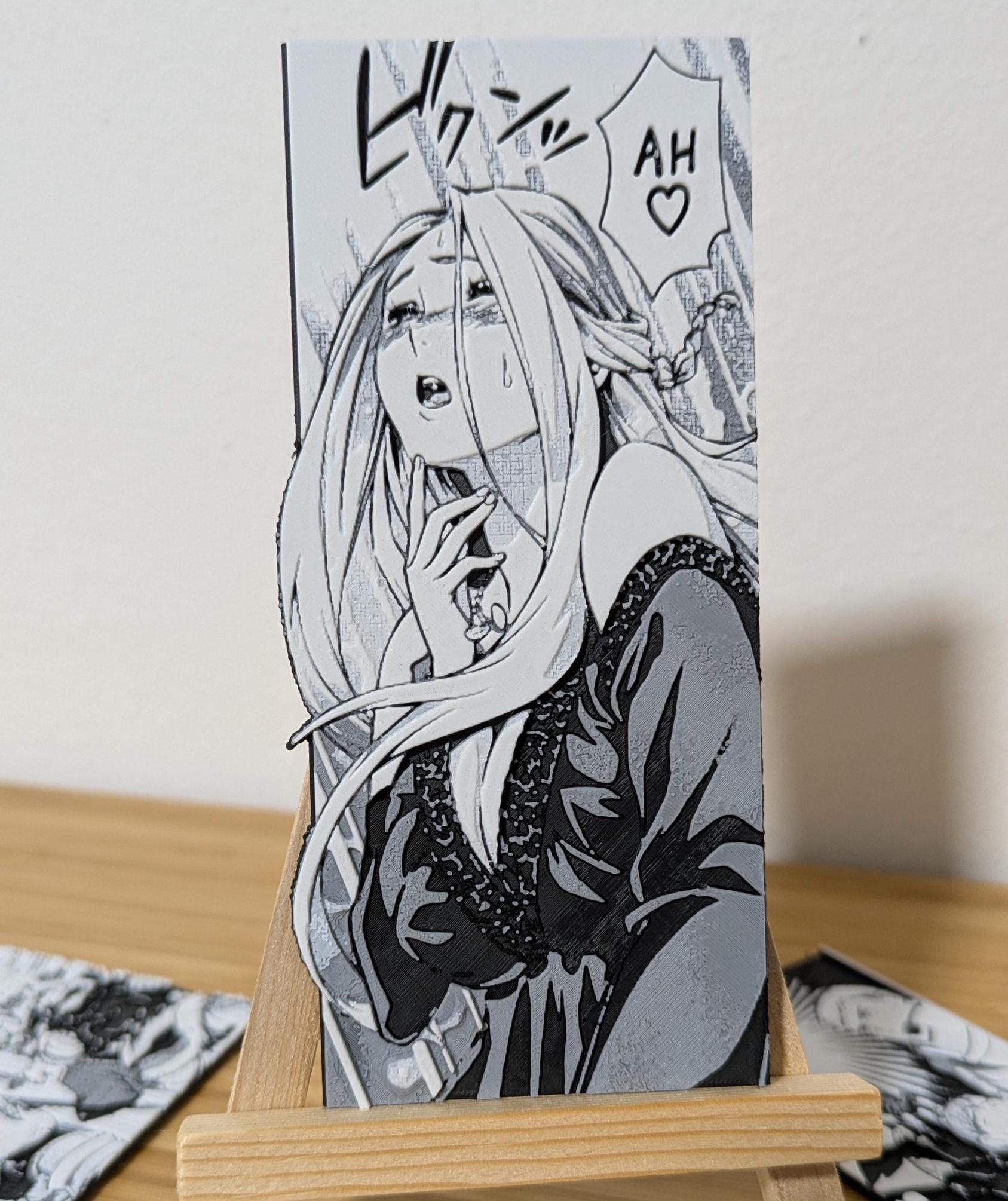 Food Wars 3D printed magnet featuring judge reaction panel, 5x12cm handmade anime decoration for fridge