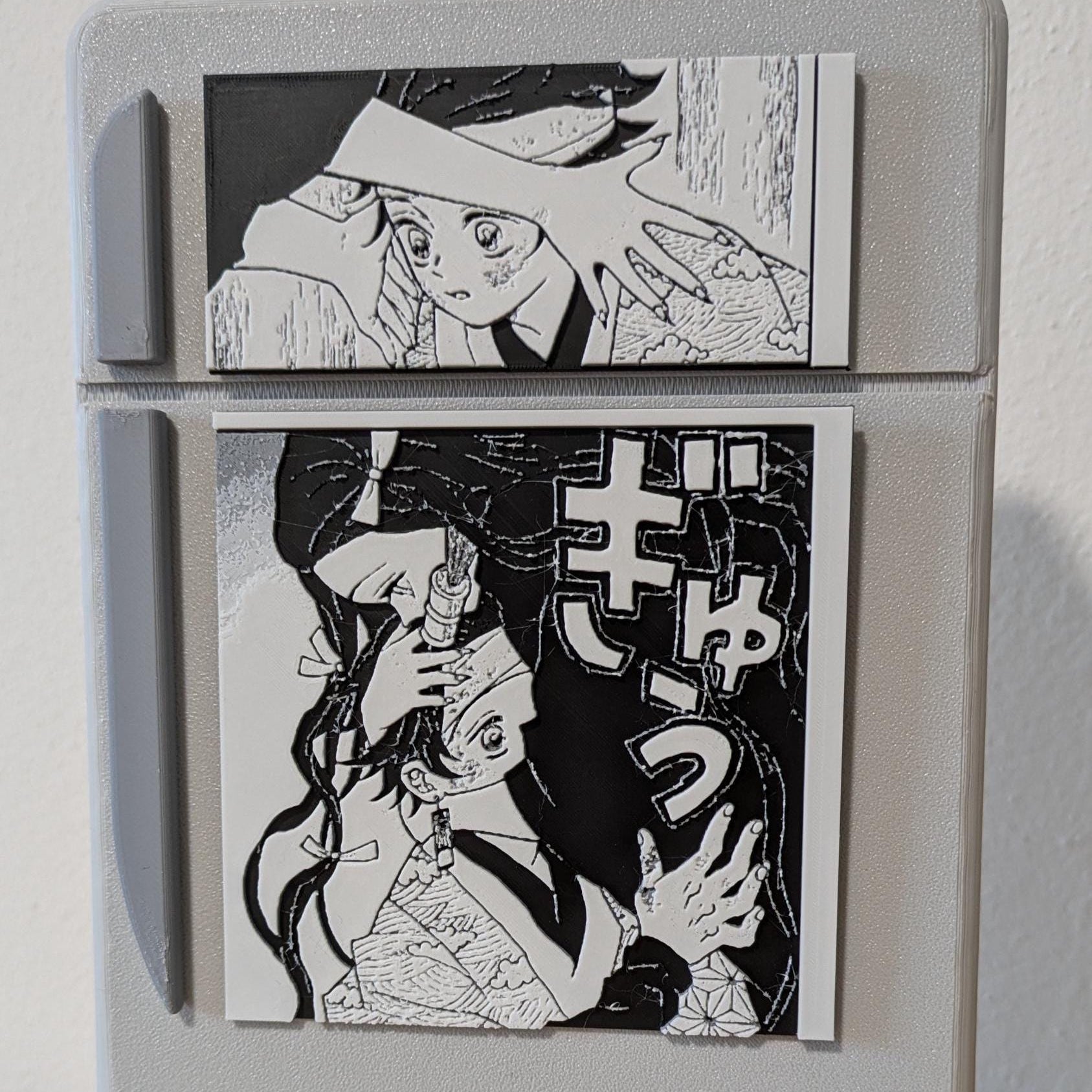Demon Slayer Kamado siblings magnet - Tanjiro and Nezuko 3D printed decor piece