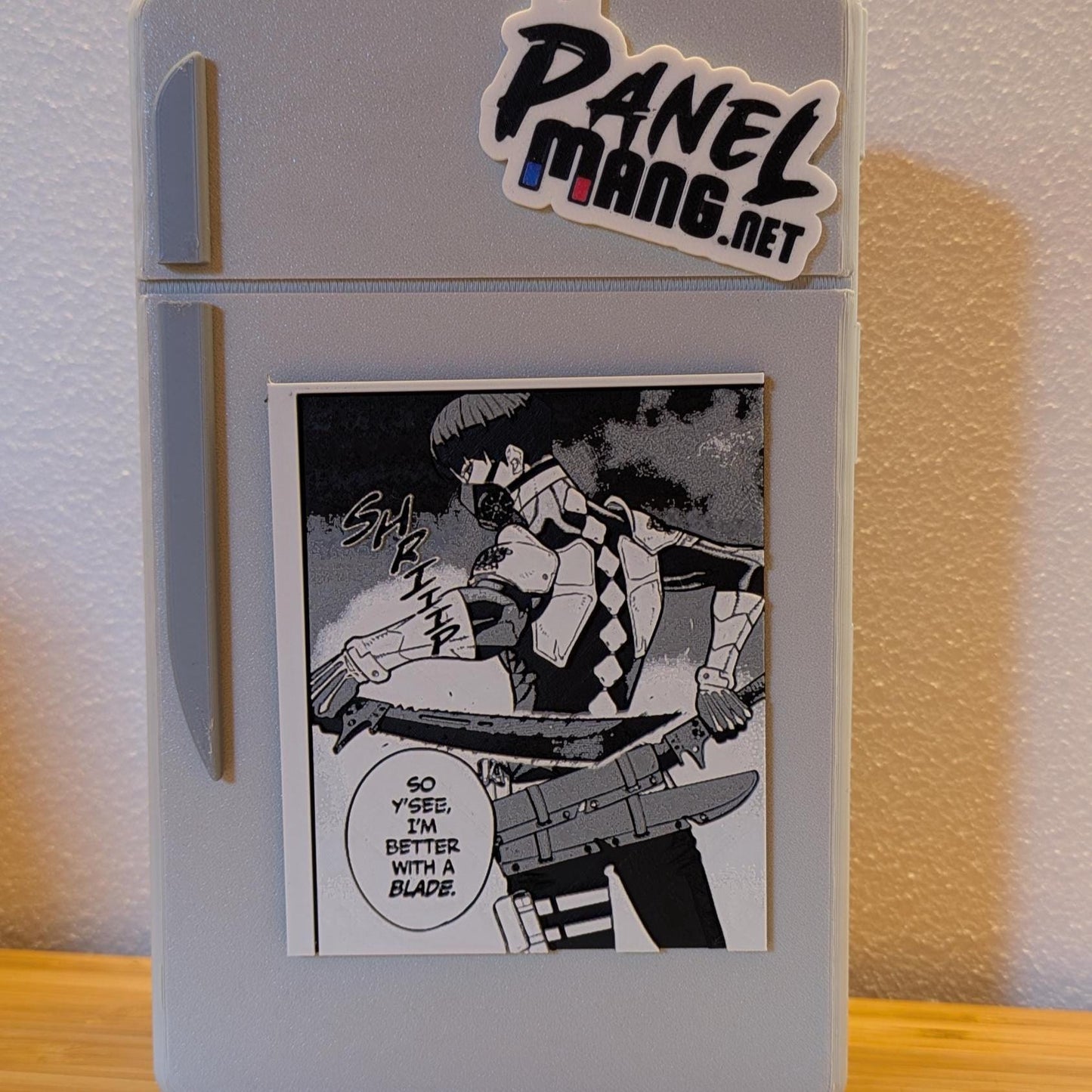 Close-up Reno Ichikawa blade action scene - 3D printed detail