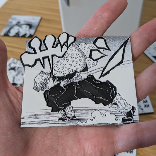 Zenitsu demon slayer magnet 9x7cm handmade 