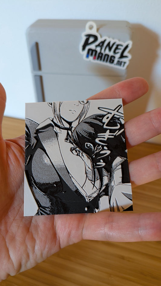 Magnete Scuola Prigione – Pannello Mari & Meiko “Duo Disciplina” 7 x 8 cm Decorazione Manga Stampata in 3D