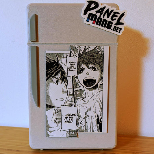 Magnete Haikyuu – Hinata e Kageyama “Inviamelo!” Pannello 9x13,5 cm Stampa 3D Manga Decor