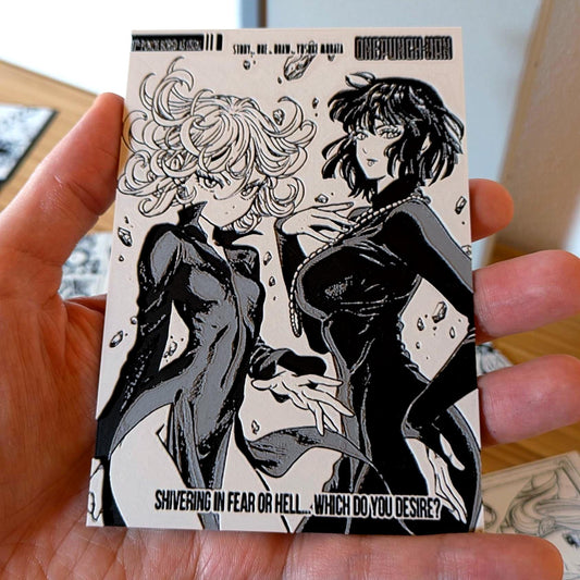 Magnete One Punch Man – Tatsumaki & Fubuki “Shivering in Fear or Hell” Pannello 9 x 13 cm Decorazione manga stampata in 3D