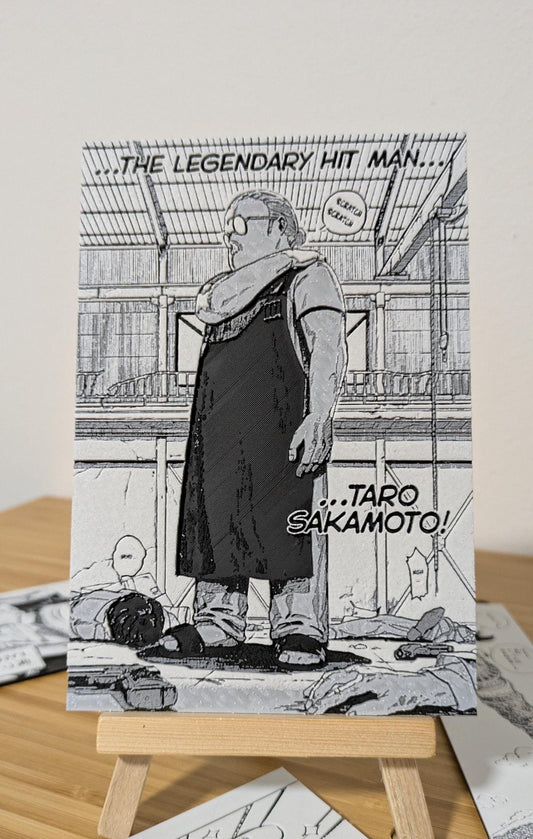 Magnete Sakamoto Days – Pannello Taro Sakamoto Legendary Hitman 9 x 13 cm Decorazione Manga 3D fatta a mano