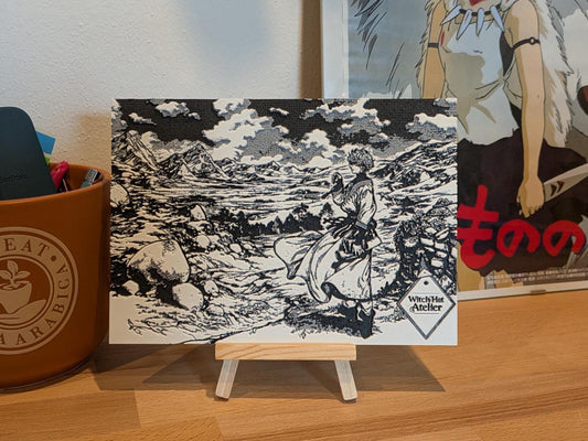 Pannello artistico Witch Hat Atelier – Paesaggio panoramico 20 x 14 cm Decorazione murale stampata in 3D