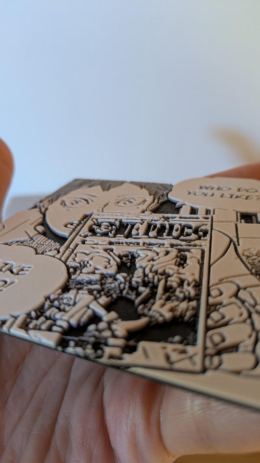 Magnete Haikyuu - Yamaguchi "Chi ti piace? Mi piace Zoro!" Pannello 8 x 9 cm Stampa 3D Decorazione Manga